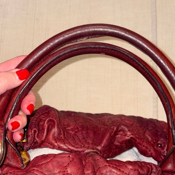 Etro Milano Rare Vintage leather hobo bag. Burgundy very soft leather. In EUC - Picture 7 of 13